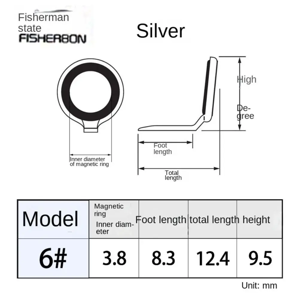 Guía de pesca con anillo redondo, Kit de reparación de Punta 2,5 #-10 #, reparación de caña duradera para pesca ovalada, bricolaje - imagen 5