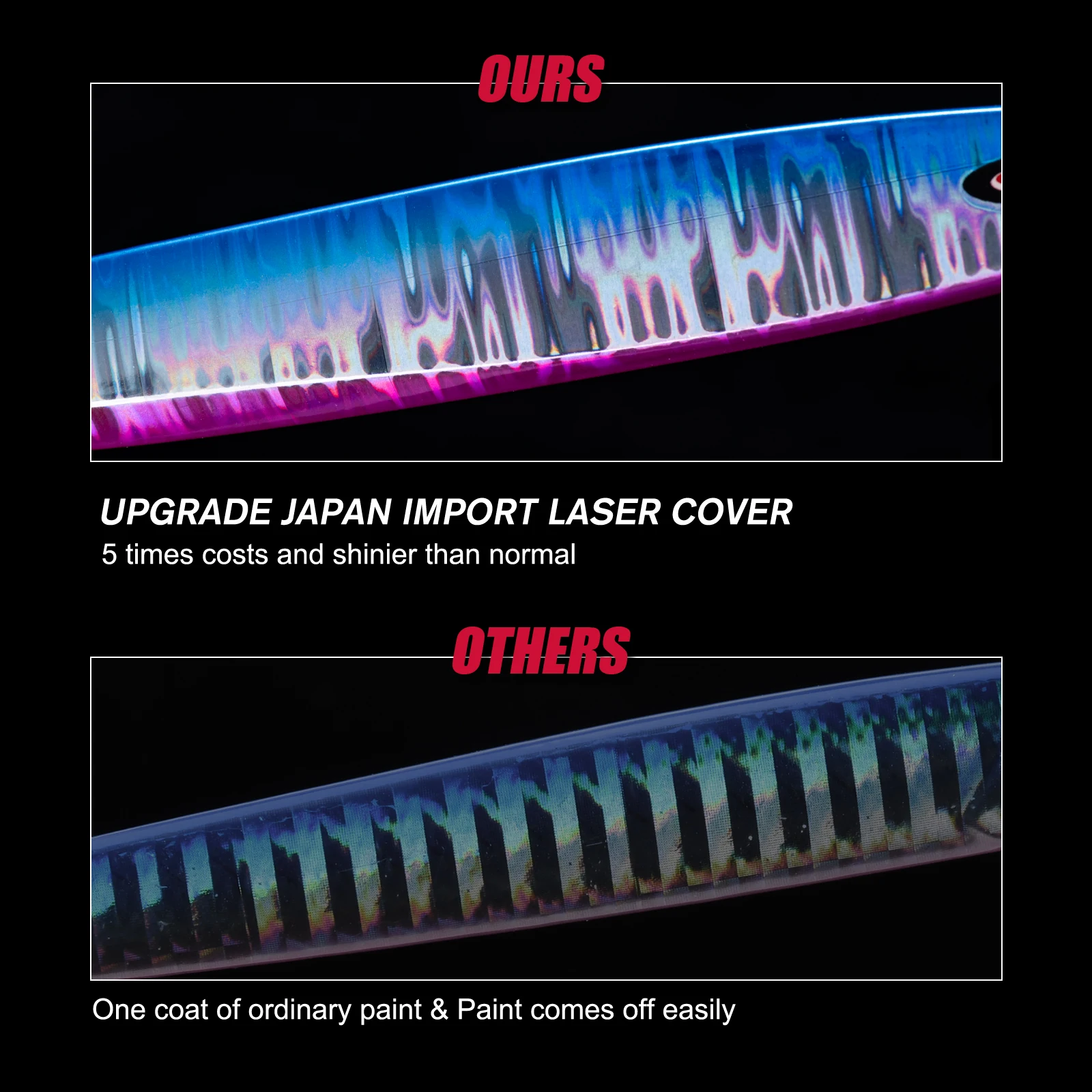 Goture, 5 uds., juego de señuelos de Jigging de hundimiento rápido, 100g, 150g, señuelo luminoso para pesca en agua salada, plantillas de Metal, cebo Artificial para lubina que se hunde - imagen 4