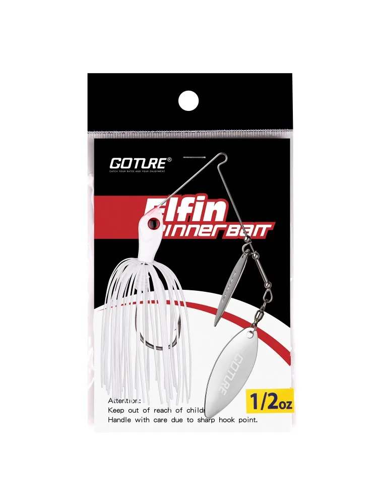 Goture Spinnerbait con doble hoja de metal de sauce y falda - imagen 2