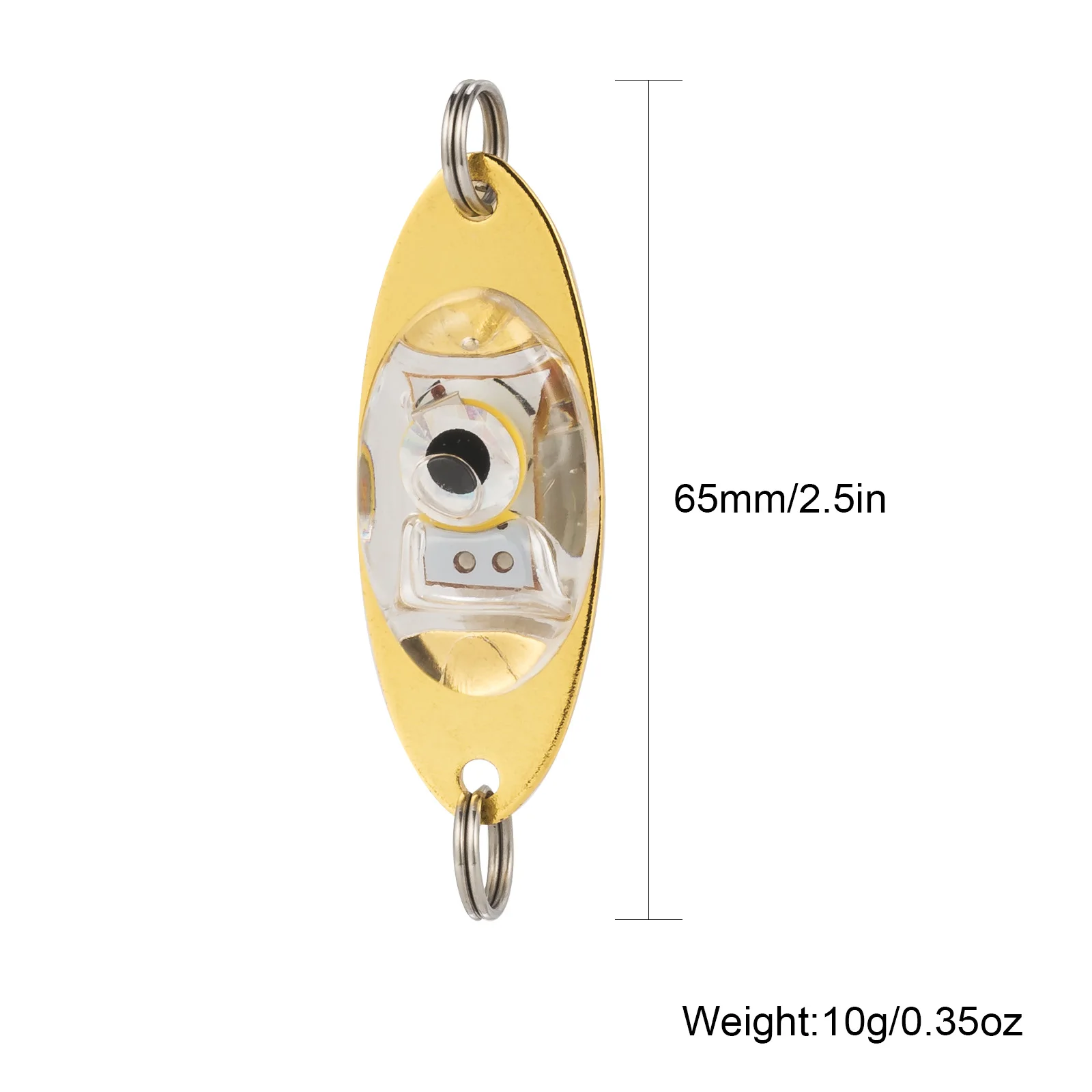 Señuelo LED con forma de ojo para pesca en hielo, lámpara nocturna de gota profunda para atraer peces, cuchara subacuática de invierno para halibut de agua salada, 5 uds. - imagen 4