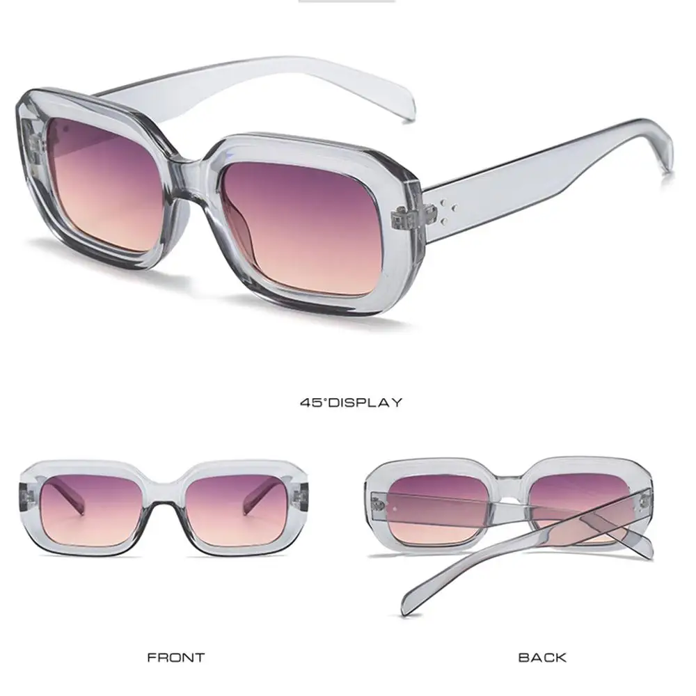 Gafas de sol con montura cuadrada para mujer, lentes de sol con protección UV 400, ideales para viajes y montar - imagen 3