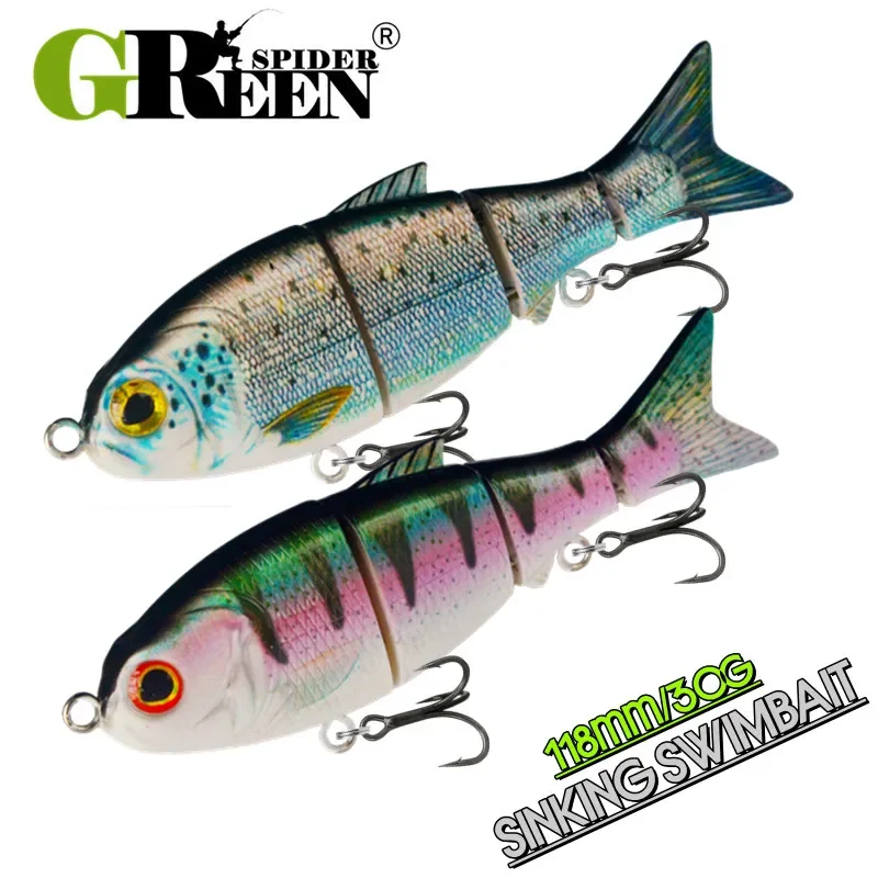 Señuelo Swimbait hundidor Greenspider para lubina