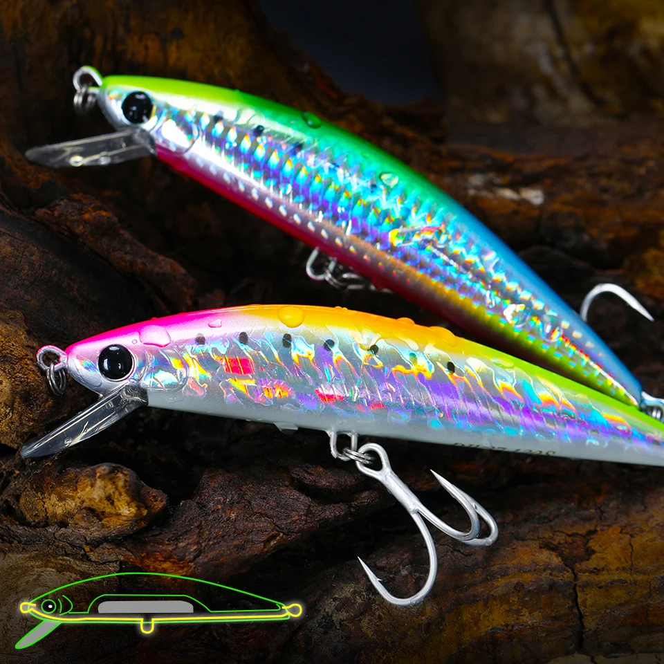 TSURINOYA agua salada hundimiento Minnow 120S 120mm 40g Shore pesca atún GT caballa cebo grande señuelo de pesca SW cebos de juego - imagen 2