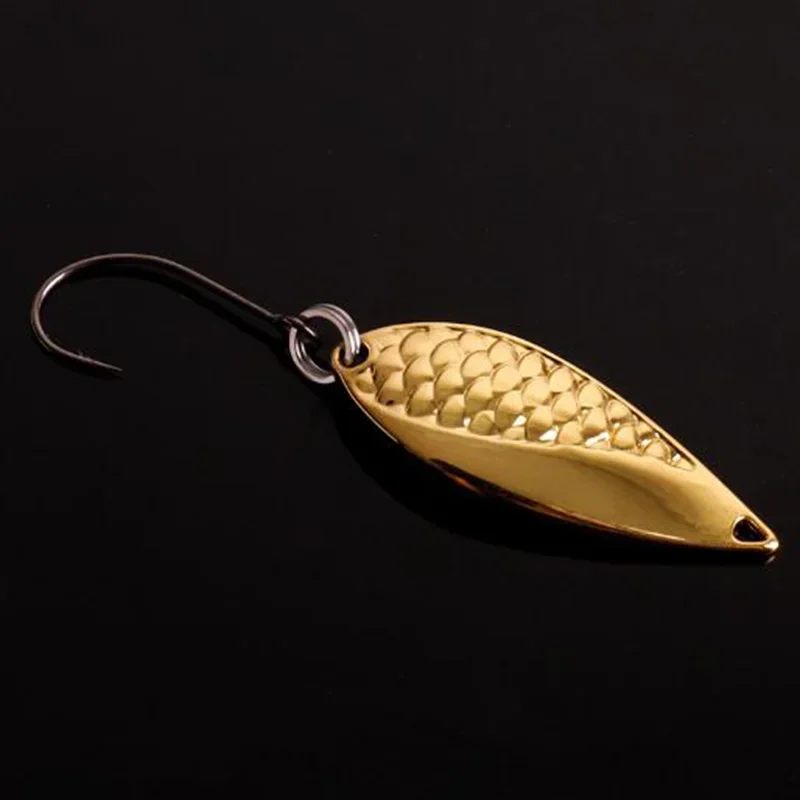 Pesca DD Spinner cuchara cebo Jigbait2.5/3,5/5g oro plata señuelo cuchara cebo duro lentejuelas ruido Paillette cebos de Metal Pesca - imagen 4