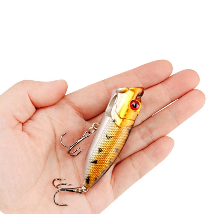 Señuelos de Pesca Popper, cebo Artificial duro flotante, Wobblers Crankbait, Lucio, Pesca de carpa japonesa, 7cm, 12g, 1 unidad - imagen 5