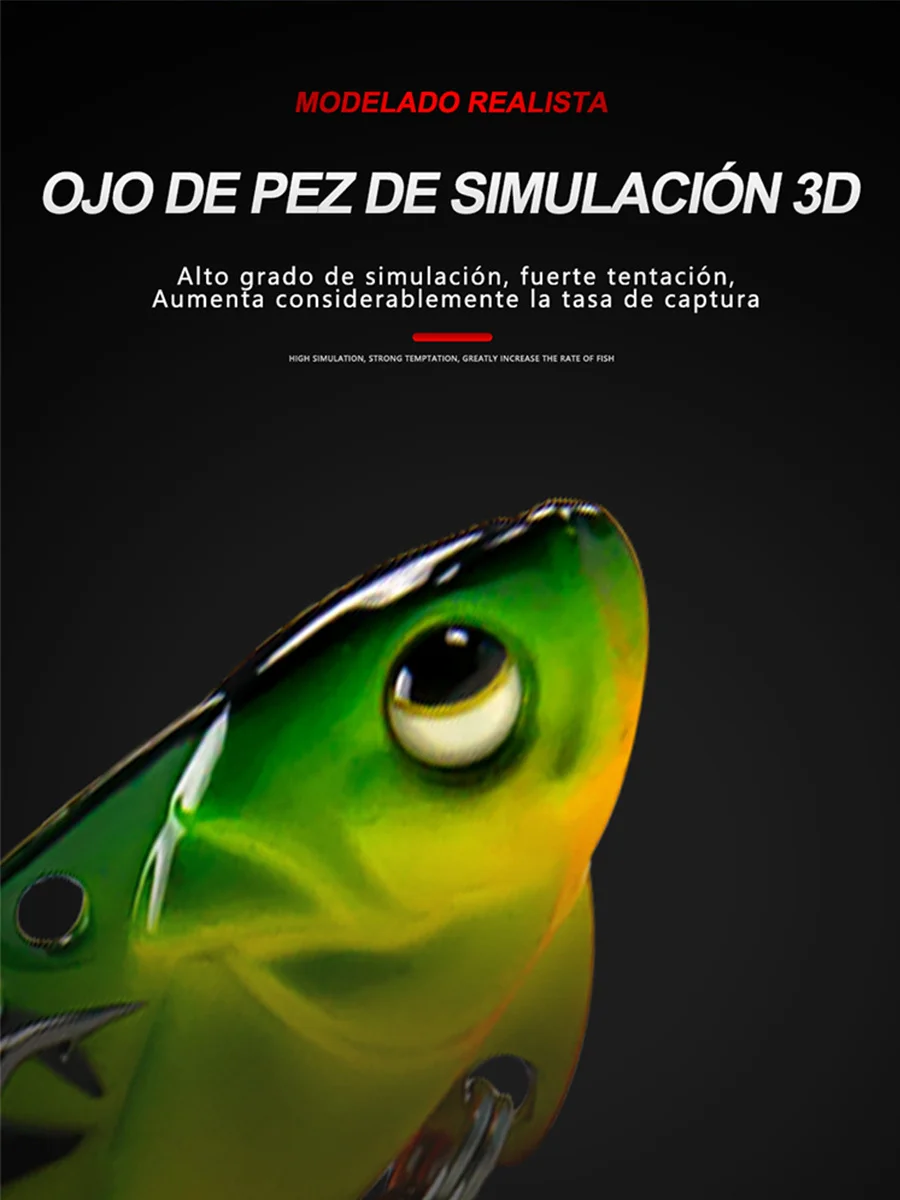 Señuelo de plantilla de Metal VIB, cebo giratorio de 5/8/12/17/23g, cuchara giratoria, pintura láser, aparejos de Pesca, gancho giratorio, Swimbait, vibración Popper - imagen 5