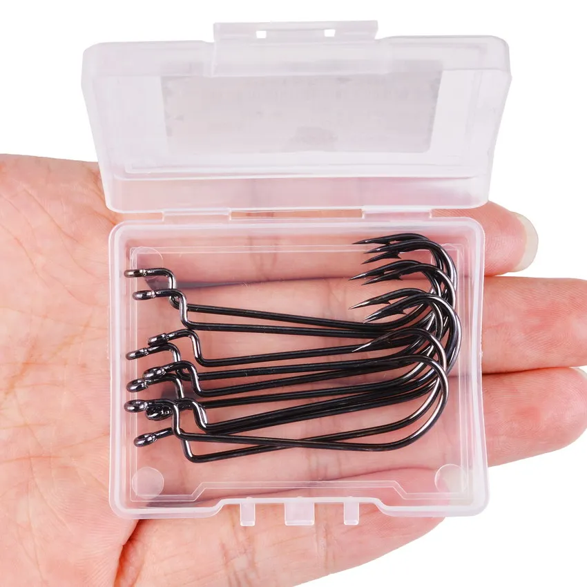 Anzuelo de pesca de gusano con púas, accesorios de cebo de gusano blando, 10 unids/caja - imagen 4