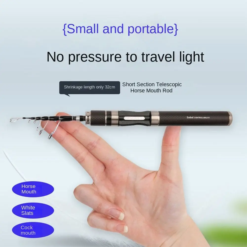 Caña de pescar telescópica, Kits completos, caña de fundición, carrete de pesca Spincast, caña alimentadora, Combo de 1,5 m-1,8 m, caña de pescar ultracorta - imagen 3