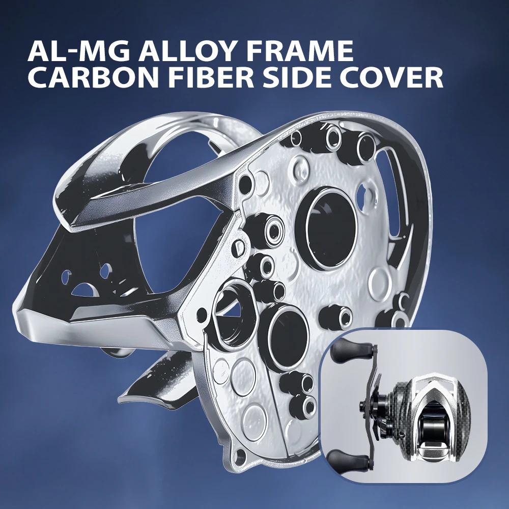 Carrete de pesca SOLOKING ASHMOON de aleación ultraligero BFS carrete de cebo de fundición larga 6,3/7,1/8,1 engranaje 6KG carrete de pesca con potencia de arrastre - imagen 4