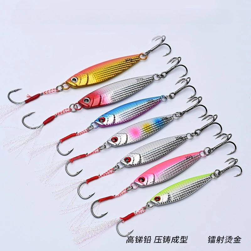 MUKUN, 1 Uds., plantilla de Metal fundido, señuelo de pesca con cuchara, 7g/10g/15g/20g/30G, Jigging Fish, lubina, cebo Artificial, aparejos de pesca - imagen 5