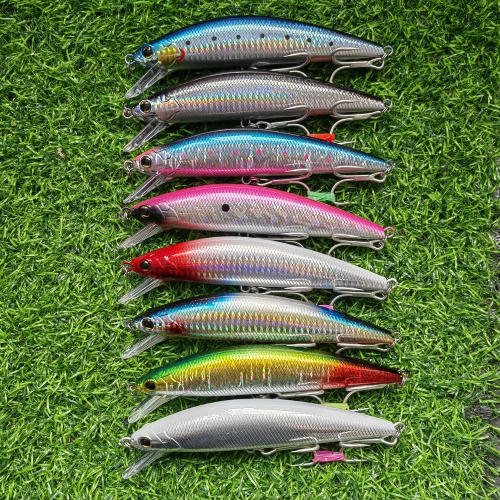 Señuelos de Pesca de pececillo de hundimiento grande y pesado, 140mm, 80g, Wobbler, cebos duros artificiales para lubina, equipo de Swimbait de fundición larga - imagen 2