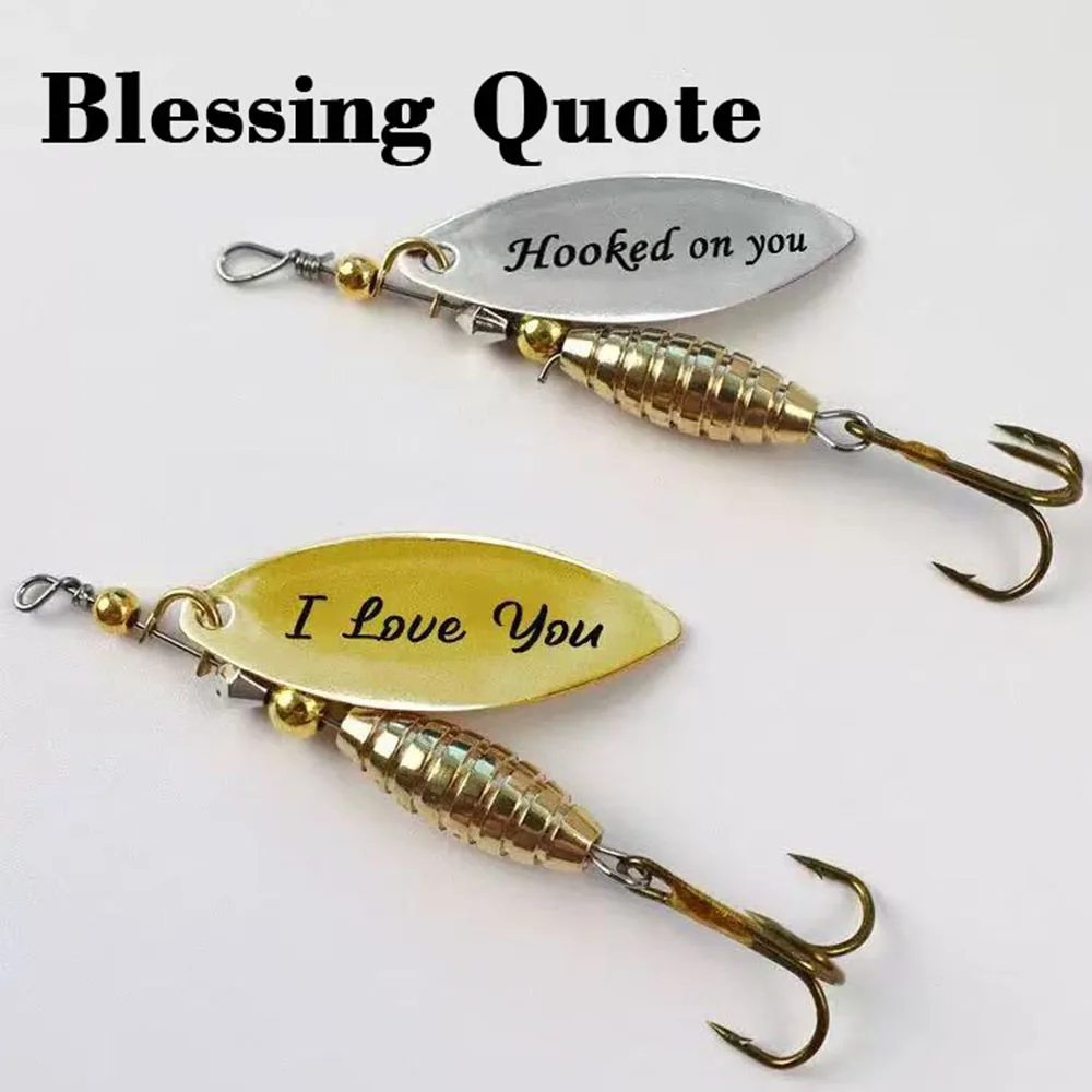 Regalo del Día del Padre 10 unids/set señuelo giratorio plateado y dorado con anzuelo triple señuelo de cuchara de Metal señuelo de pesca duro con caja de aparejos de pesca - imagen 2