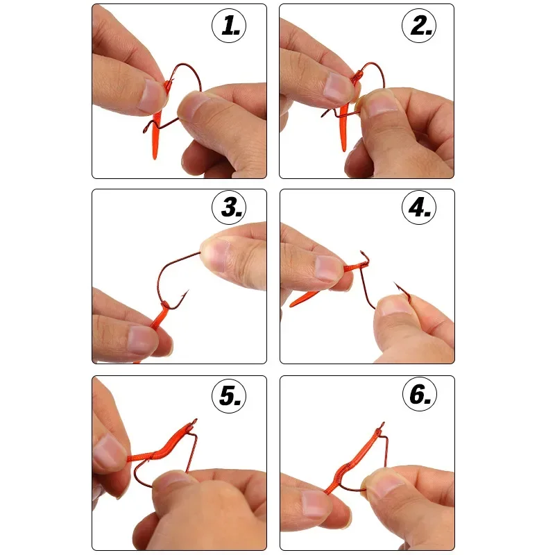 Aorace 50 unids/lote señuelo suave simulación de pesca lombriz gusanos rojos señuelo de pesca Artificial aparejos realistas señuelos de olor a pescado - imagen 3
