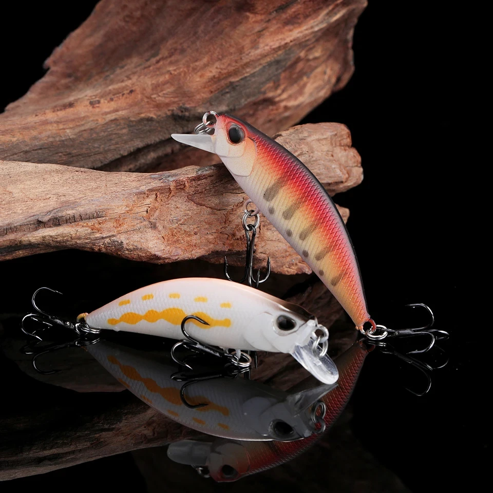 WALK FISH-señuelo de pesca de pececillo hundido, 50mm, 4,6g, Swimbait, cebos artificiales duros, Crankbait, Lucio, carpa, aparejos de agua dulce - imagen 2