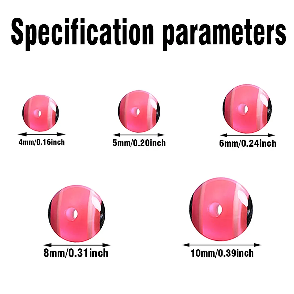 Cuentas de ojo de pez de 4mm/5mm/6mm/8mm/10mm, mezcla de colores luminosos, aparejos de Carolina, aparejos de taxis, cuentas de pesca, Kit DIY, aparejos de pesca de lubina - imagen 2