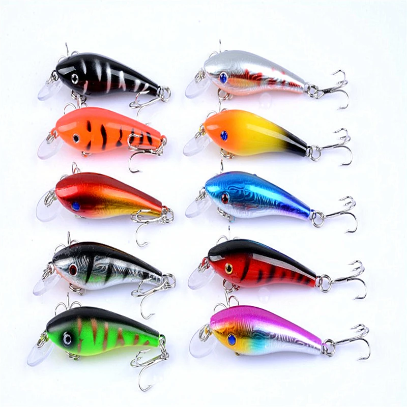 Cebo Artificial para pececillos De Pesca, Señuelos De Pesca De 5,7 cm/g 4,4, ojo 3d, perca De Río, Crankbait duro, Wobbler De hundimiento, 1 unidad por caja - imagen 4