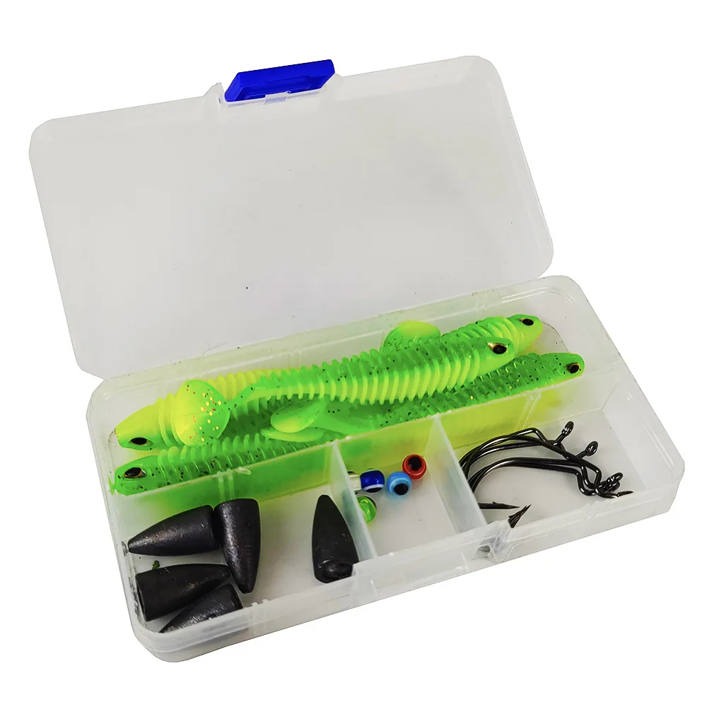 Kit de artículos de herramientas de señuelo de silicona para carpa, accesorios, juego de cebo blando, señuelos Swimbait para suministros de pesca, nuevo conjunto de caja de aparejos, artículos de pesca - imagen 4