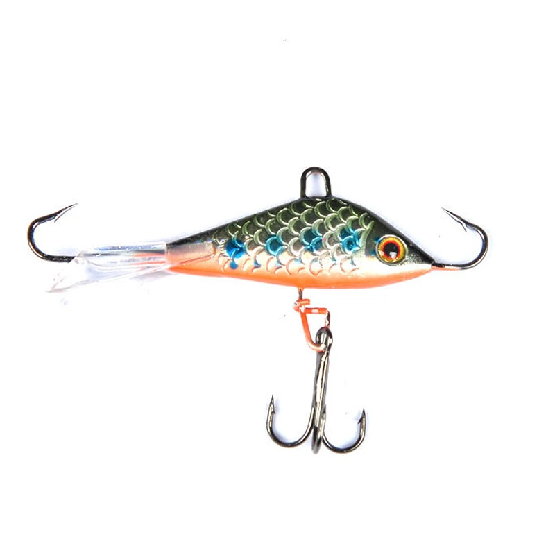 TAKEDO SP20 50MM/7,5G señuelo de hielo 2022 manivela de señuelo de pesca en hielo de invierno 10 #   Plantilla equilibrada de pesca en hielo de plomo Wobbler con anzuelo de hielo para perca - imagen 3