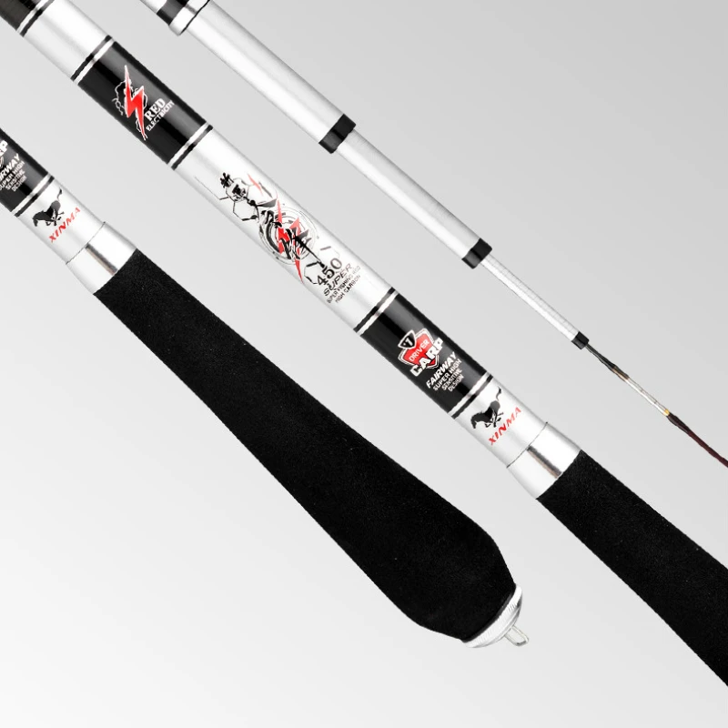 Caña De pescar telescópica De fibra De carbono, palo De Pesca De carpa, superduro, 4H, 5H, 6H, 2,7 M-6,3 M, Taiwán - imagen 2