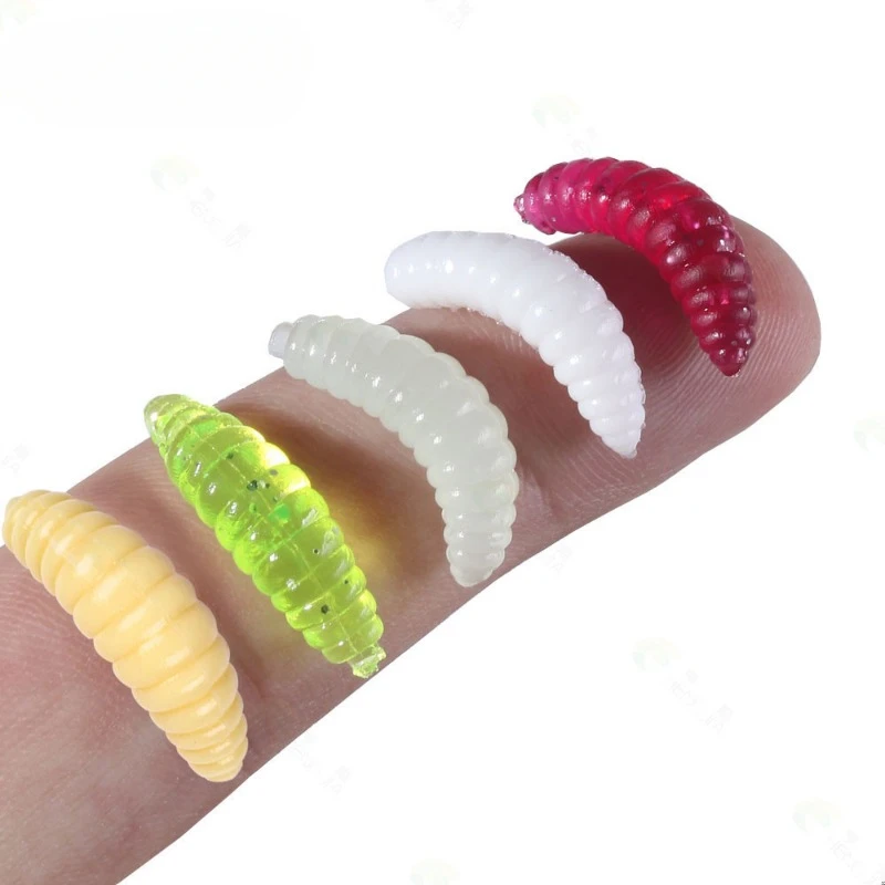 Señuelo de pesca artificial de silicona, cebo blando de 2cm y 0,5g, bug de pan amarillo, novedad - imagen 3