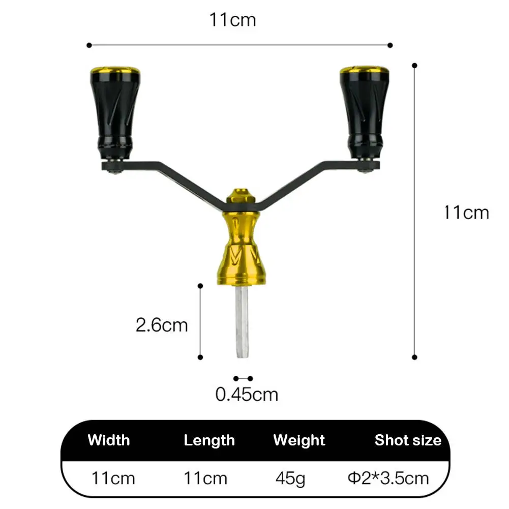 Perilla de agarre de brazo basculante de carbono, mango de carrete de pesca giratorio Hexagonal, accesorios de aparejos de pesca - imagen 4