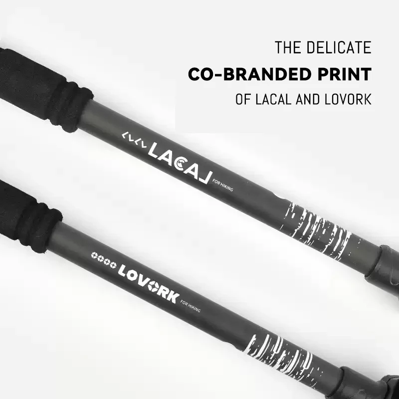 Bastones de Trekking al aire libre, postes de fotografía telescópicos de fibra de carbono, bastón ligero ajustable para senderismo y escalada de montaña - imagen 3