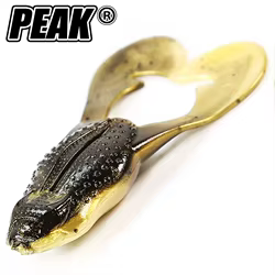 Señuelo de pesca de trueno de silicona tipo rana PEAK, cebo suave de doble hélice, Wobbler Artificial para pesca