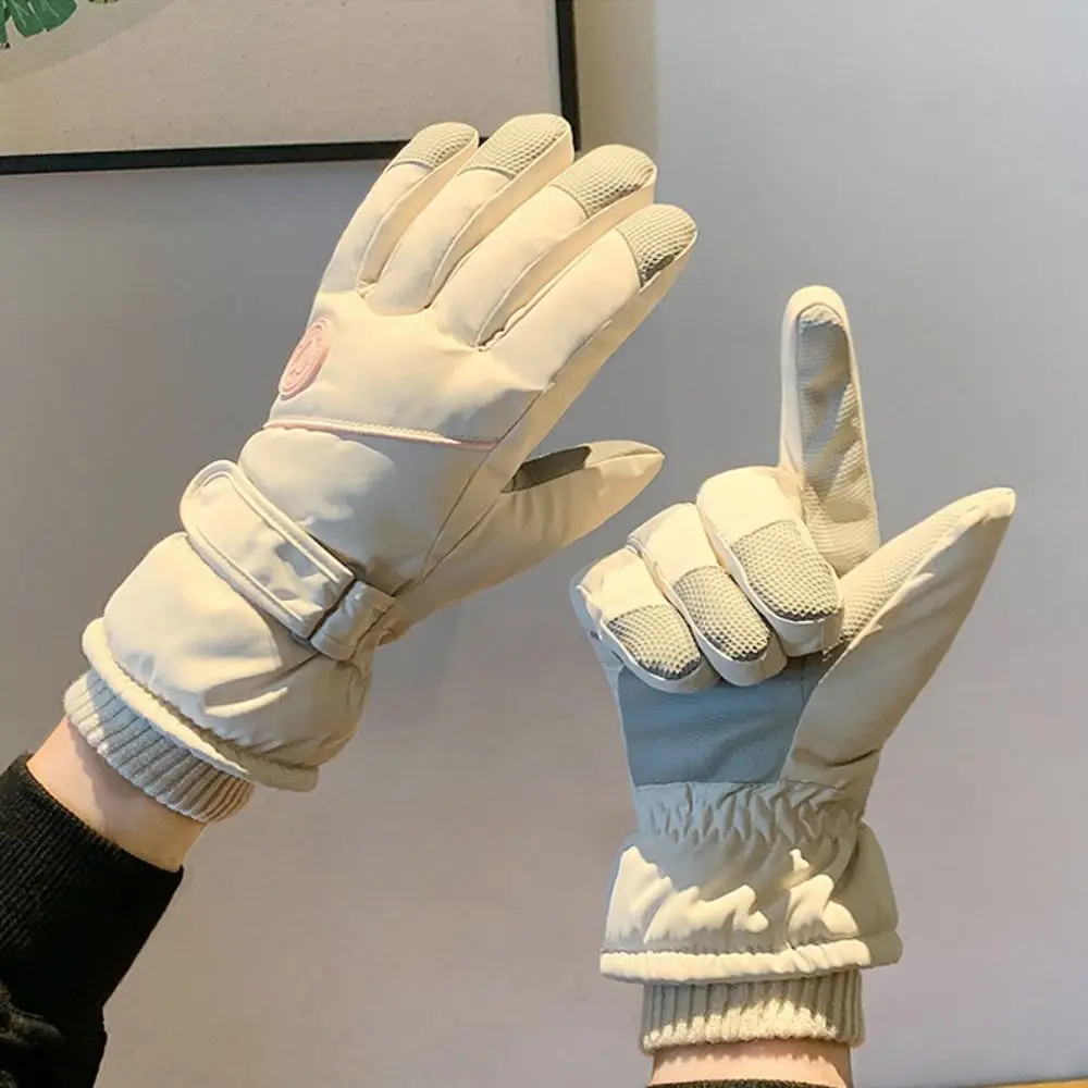 Guantes cálidos de invierno a la moda para mujer, guantes térmicos gruesos impermeables a prueba de viento, guantes de nieve con pantalla táctil para deportes al aire libre - imagen 5