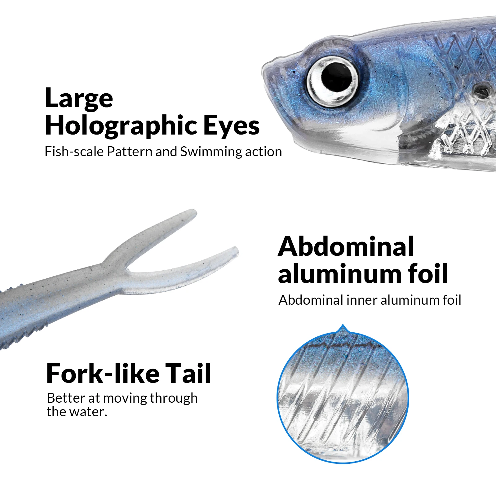 THKFISH Señuelos de silicona Jerk Shad para carpa agua dulce - imagen 4