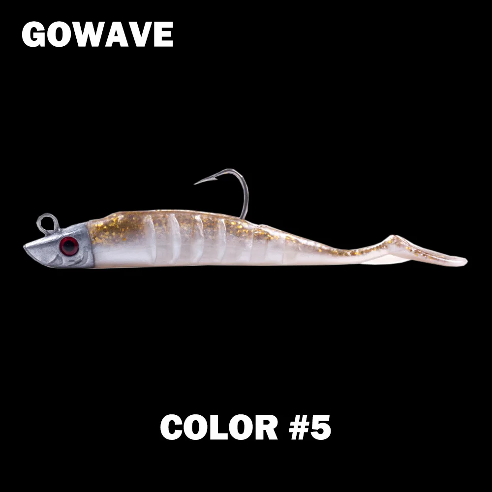 Jigging Head-cebo de silicona suave, Wobblers, 9cm, 15g, 11cm, 25g, pesca en el mar, pececillo negro, señuelos blandos, Swimbait, Peche para lubina, Lucio, Leurre - imagen 2