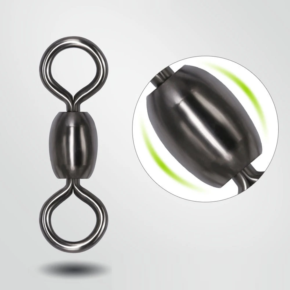 DNDYUJU-grúa giratoria de pesca, conector sólido giratorio, 10 piezas, aparejos de pesca giratorios, accesorios de anzuelo - imagen 3