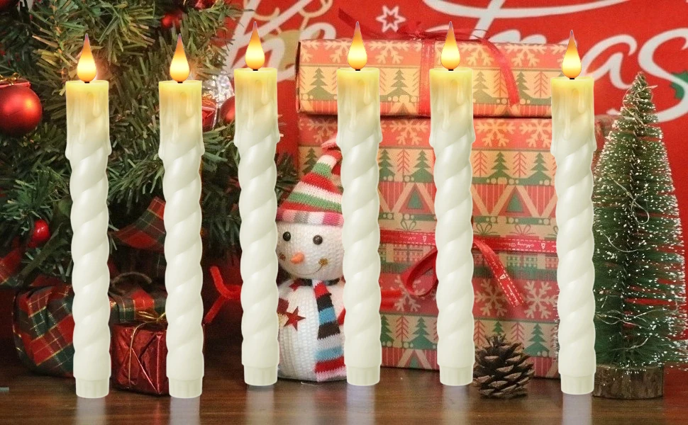 Velas cónicas LED en espiral con control remoto