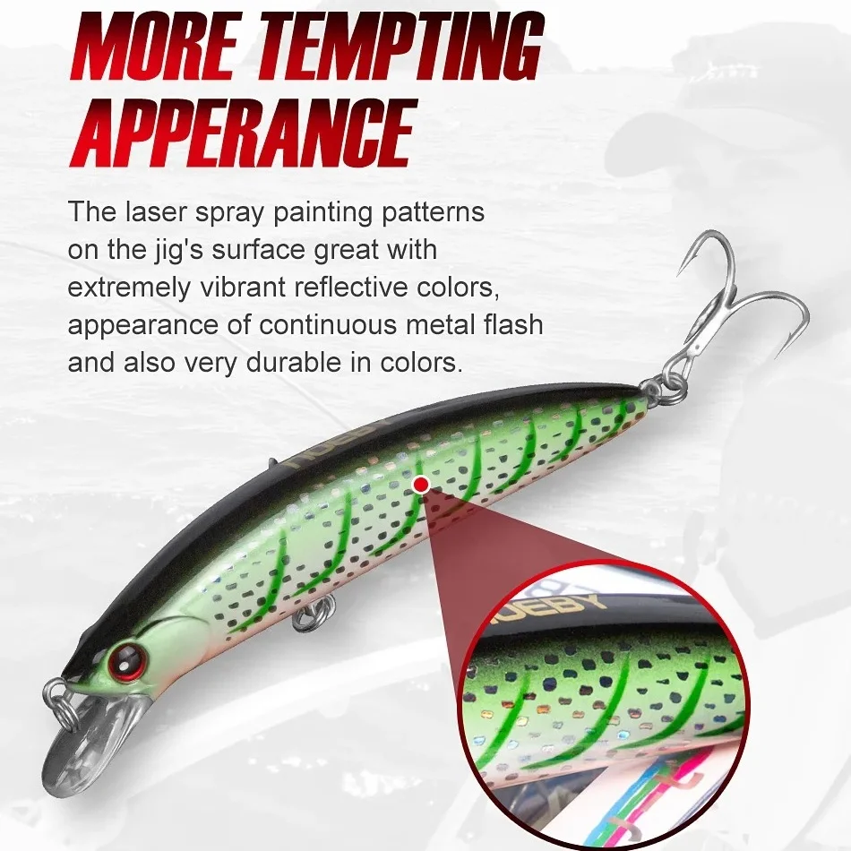 Noeby Long Shot Wobbler Superficial – Señuelo para black bass y carpa - imagen 3