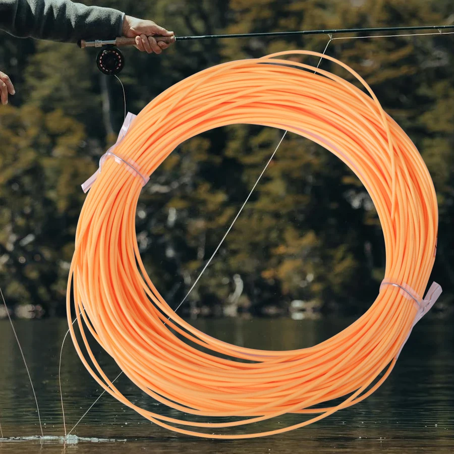 FTK 100 pies/30,5 M peso hacia adelante línea de mosca interior trenzada línea de Pe exterior de Pvc WF4F-WF8F punta superior hundimiento línea de pesca con mosca - imagen 5