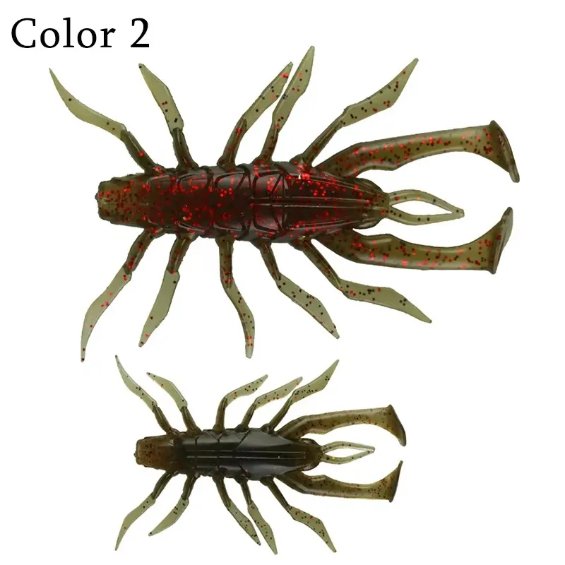 WEIHE-señuelo Artificial de camarón suave, anzuelo auxiliar, 8 colores, 5 piezas, 1,3g/3,5 cm, 5,5g/7cm - imagen 5
