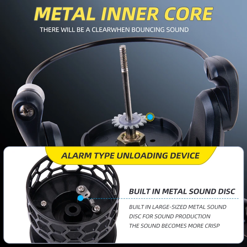 Carrete giratorio BILLINGS 1000-7000, carretes de pesca giratorios de Metal, carrete de pesca con potencia máxima de arrastre de 12KG 5,2: 1 para agua dulce y salada - imagen 5