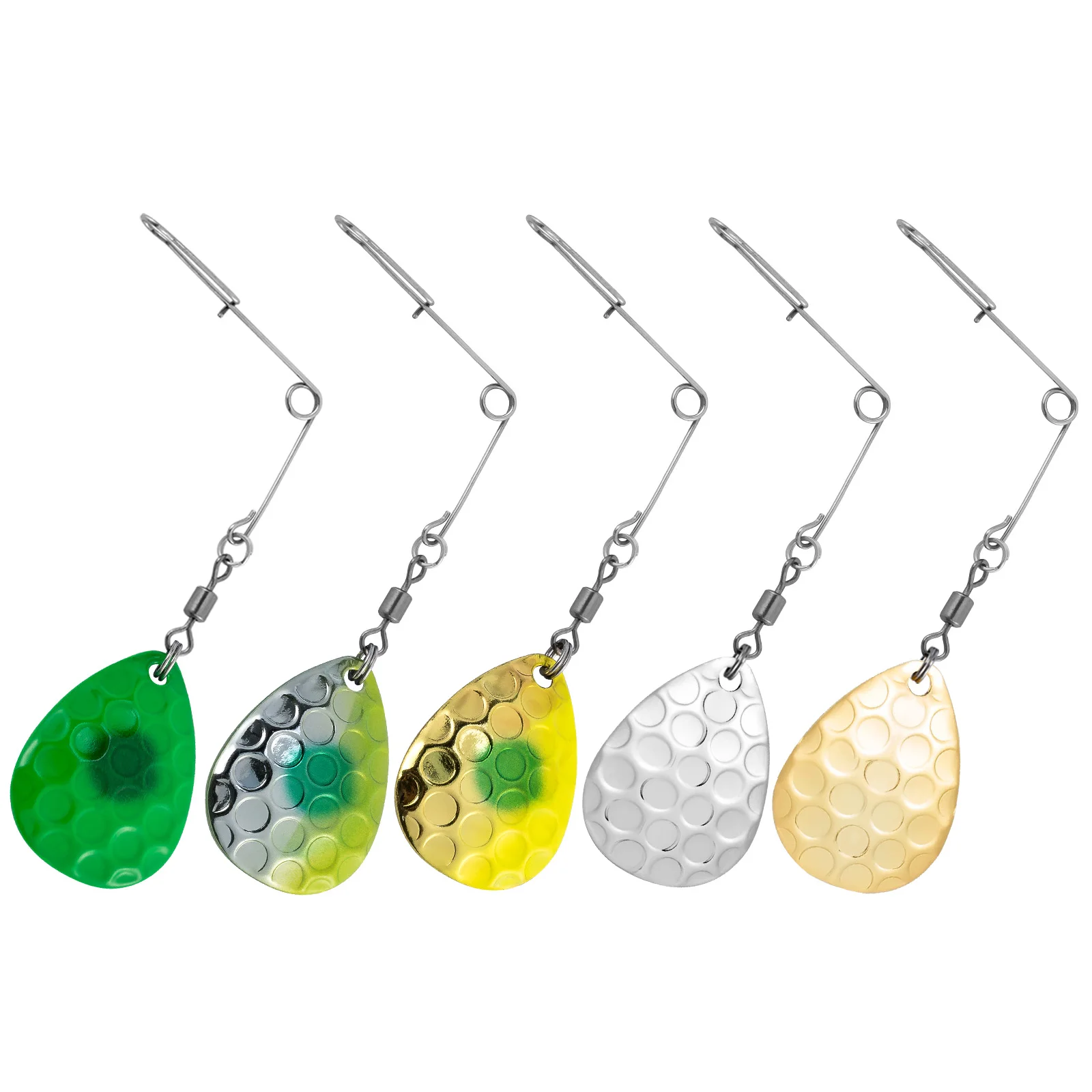 Eje de alambre de señuelo de pesca giratorio de 3 piezas # 3 Colorado Blade Buzzbait para Walleye Rig Crawler Harness Bass Trout Agua dulce - imagen 5