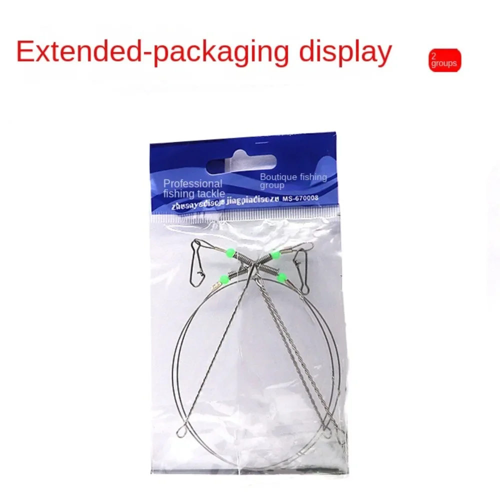 Anzuelos de pesca cuerda giratoria antibobinado alambre de pesca líder de alambre de acero inoxidable anzuelos líder de alambre - imagen 3