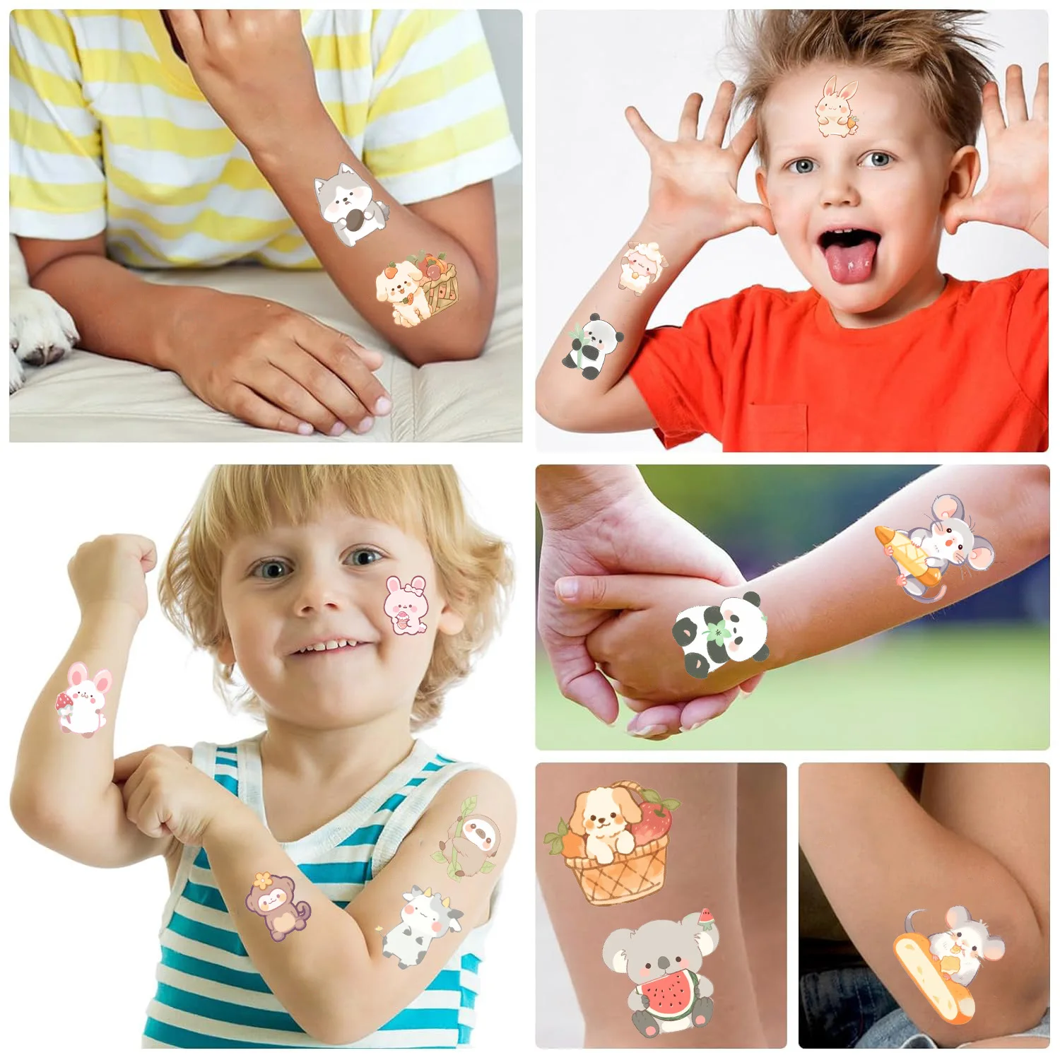 Lindas pegatinas de animales para niños