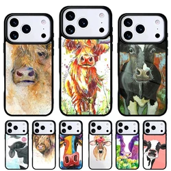 Funda acuarela ganado vacuno para iPhone 17 Pro Max – Carcasa trasera decorativa