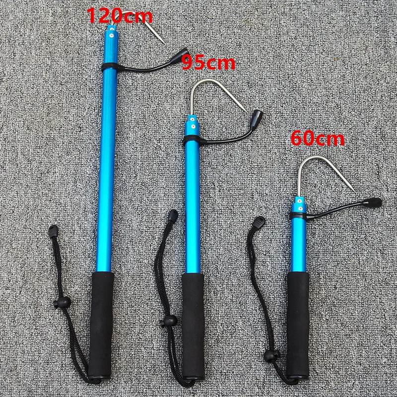 Nueva lanza telescópica retráctil para pesca en el mar, anzuelo profesional de acero inoxidable para pesca en hielo, aparejos de pesca de 60/95/120cm - imagen 4