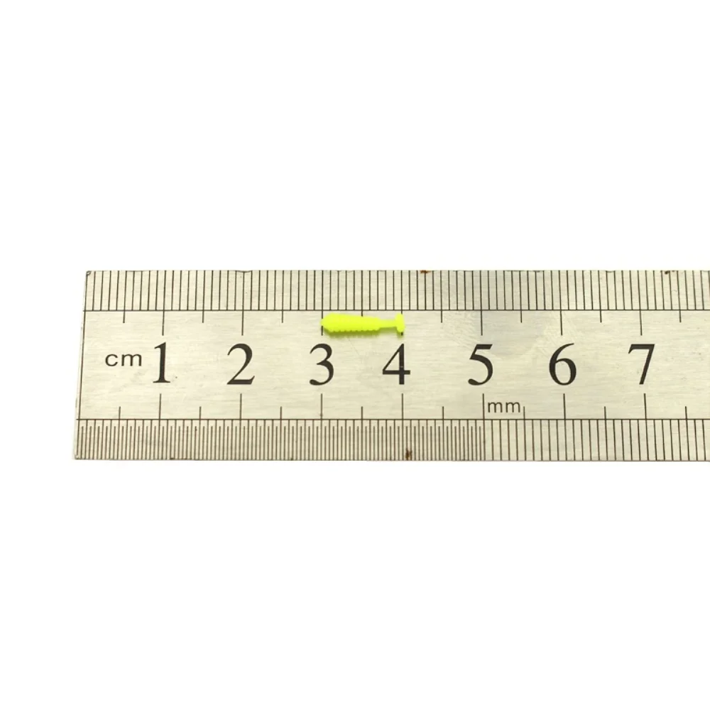 Mini señuelo suave 100 unids/lote señuelo de pesca wobbler 10mm 7 colores fácil brillo gusano pesca de carpa cebo de silicona Isca Artificial - imagen 3