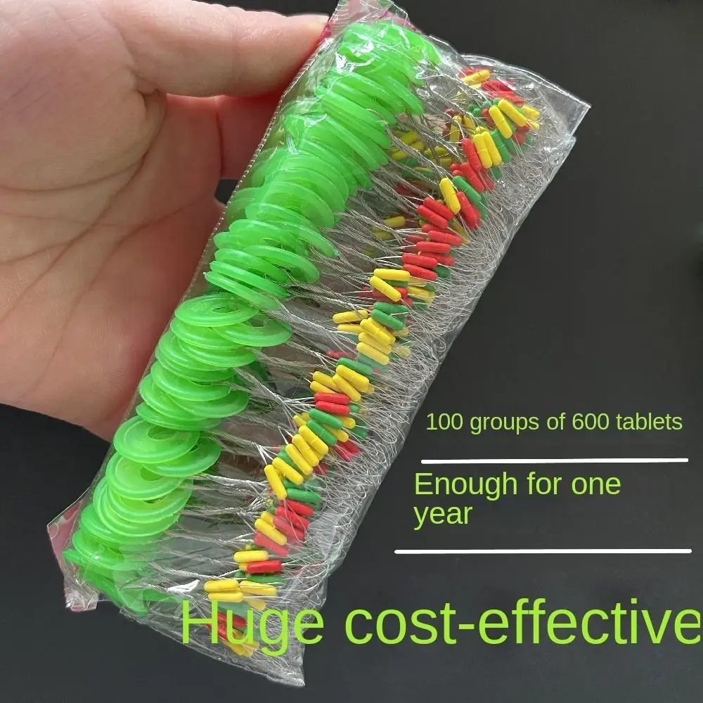 600 Uds 100 grupos línea accesorios de aparejos pesca Bobber tapón flotador suministro de pesca frijol de goma suave colorido frijoles espaciales - imagen 5