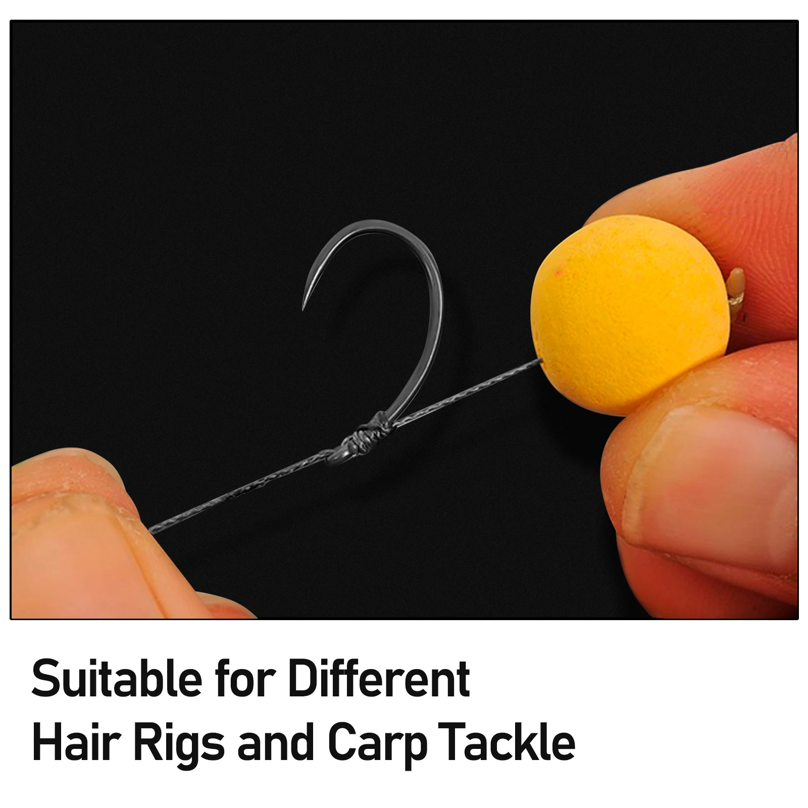 Anzuelo Offset PTFE Vástago Curvo Sin Púas para Carpa Chod - imagen 3