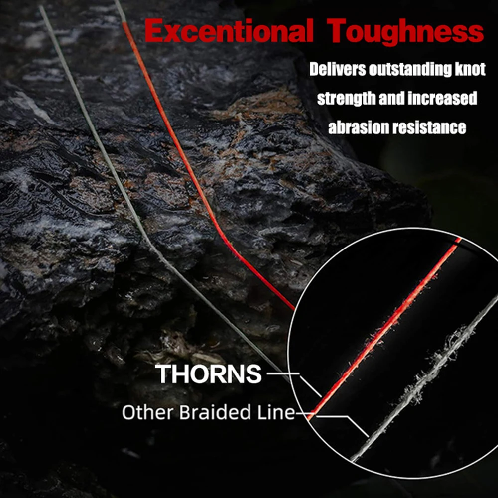 Línea de pesca trenzada ThornsLine X8, línea de PE multifilamento de 8 hebras que nunca se decolora, línea trenzada fuerte japonesa, todo para pesca de carpa y pescado - imagen 4