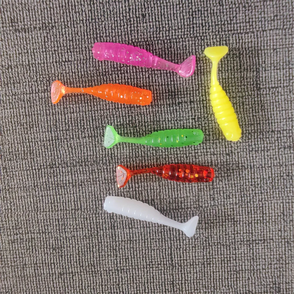 Cebo blando Paddle Tail Mukun – Vinilo mini Dwim Jig para pesca suave 2,5 cm - imagen 4