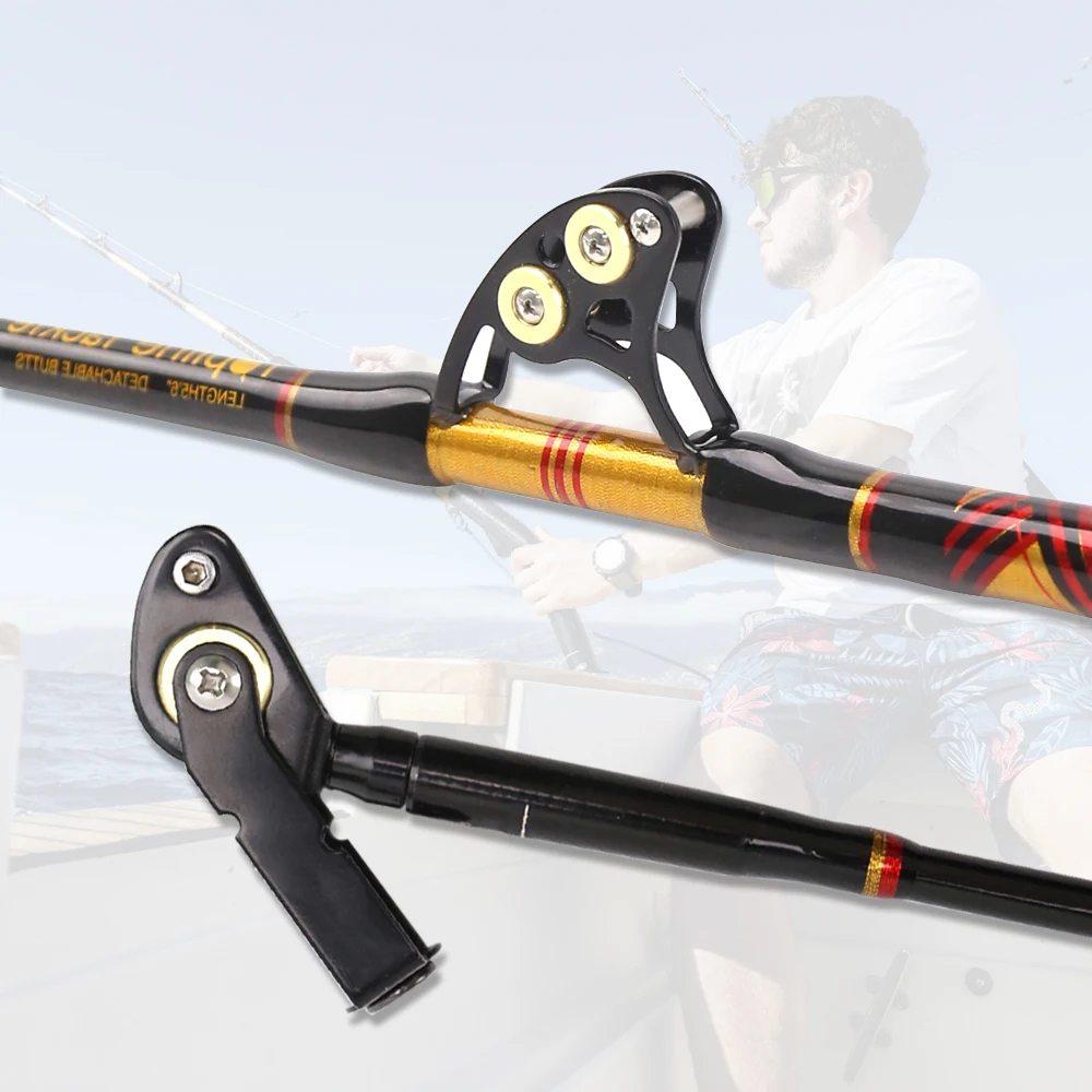 Topline Tackle Ocean Boat Trolling Cañas de pescar Material de fibra de vidrio Caña de aguas profundas 3 #   3+1 Guía de rodillos Varilla de juego grande 5'6" - imagen 5