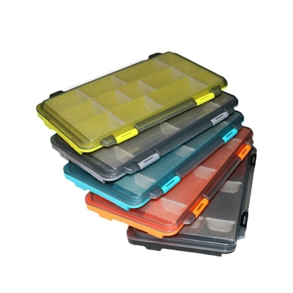 Caja de aparejos de pesca de diseño ensamblado, compartimentos ajustables, caja de anzuelos de pesca de tamaño portátil, Material duradero - imagen 4