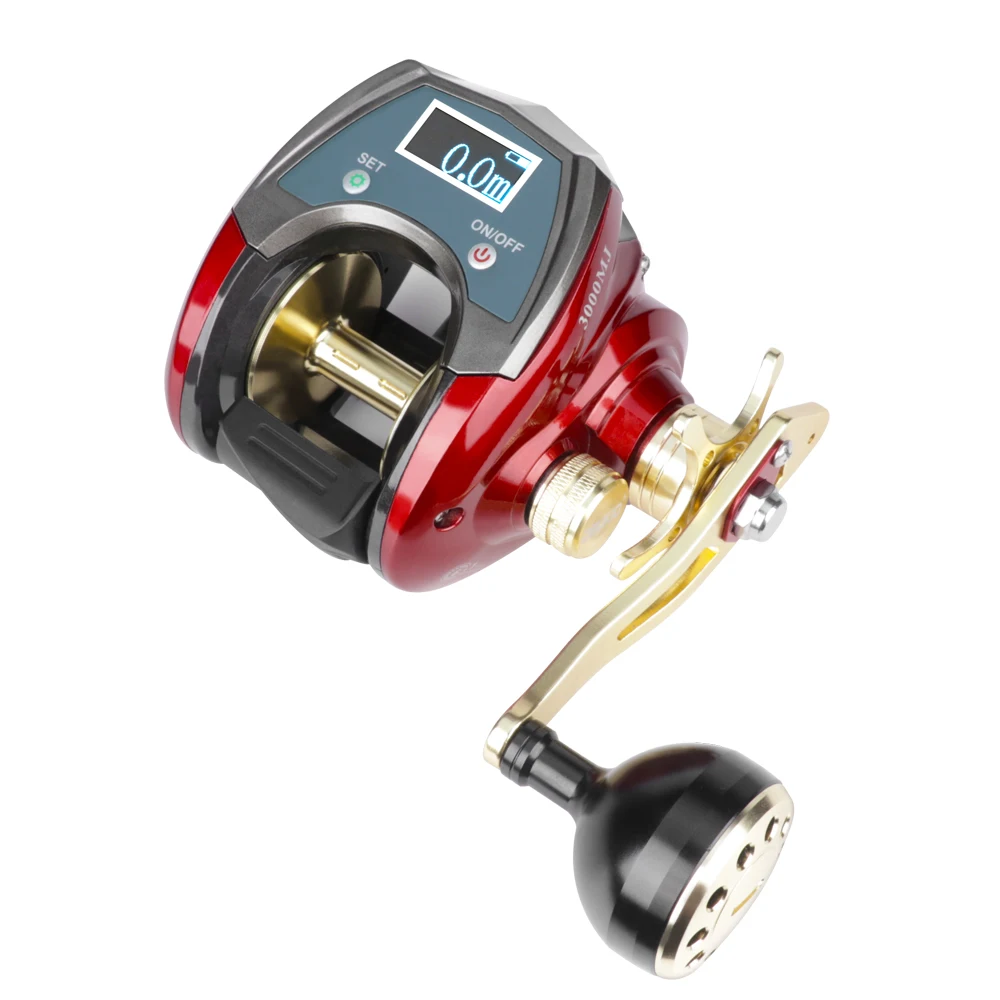 Carrete Baitcasting Electrónico DEUKIO Full Metal con pantalla LED