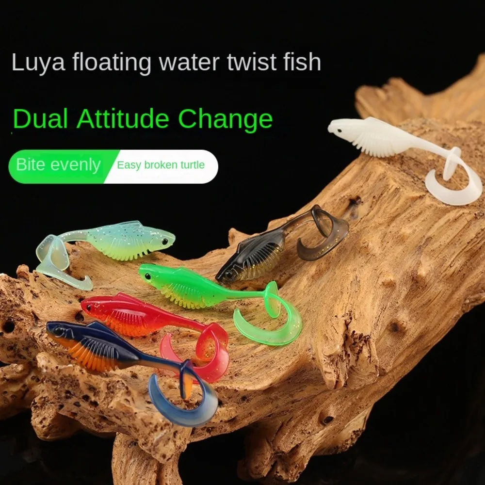 10 Uds accesorios de pesca Señuelos blandos de pesca de PVC 6,0 cm 1,9g 6 colores plantilla de pesca señuelo Minnow señuelos de pesca